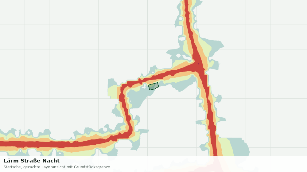 Statische Kartenansicht: Lärm Straße Nacht
