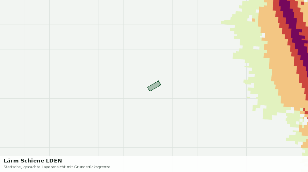 Statische Kartenansicht: Lärm Schiene LDEN