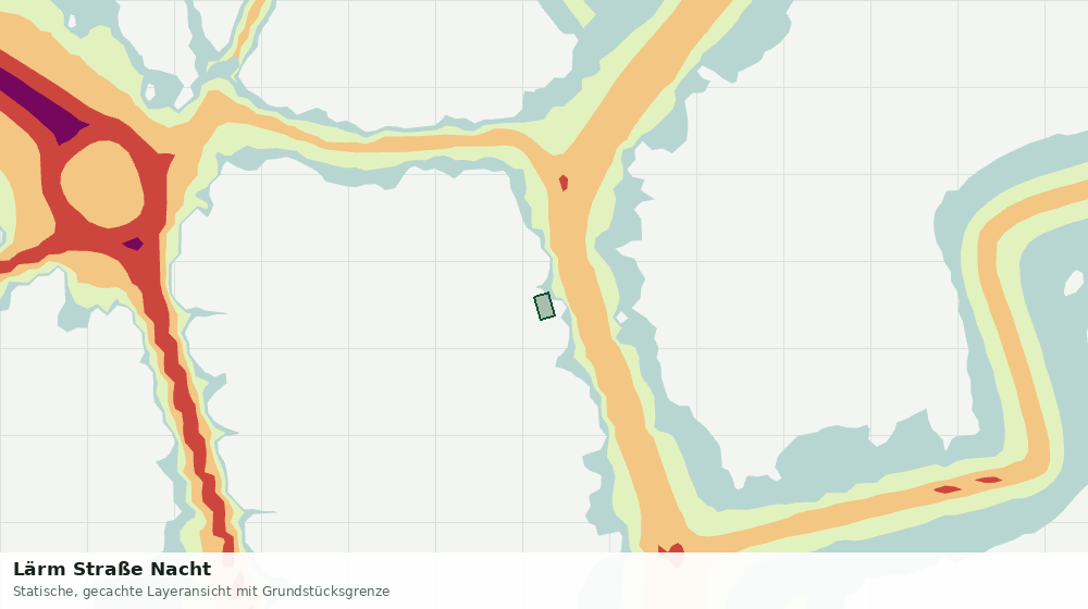 Statische Kartenansicht: Lärm Straße Nacht