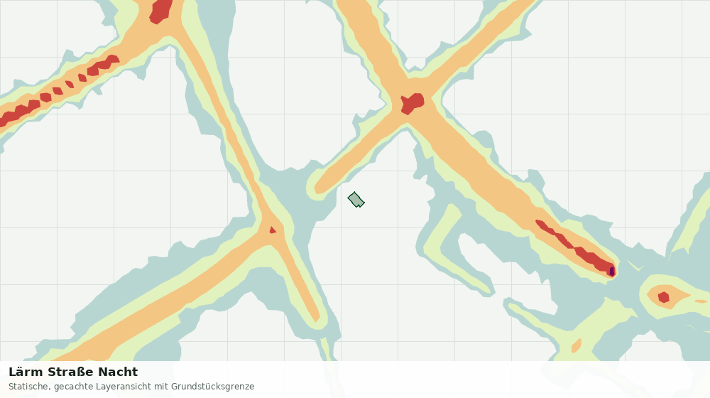 Statische Kartenansicht: Lärm Straße Nacht