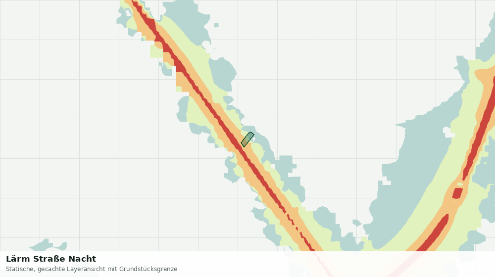 Statische Kartenansicht: Lärm Straße Nacht