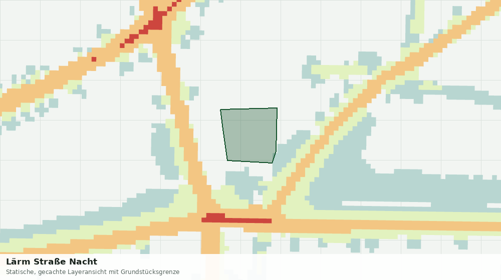 Statische Kartenansicht: Lärm Straße Nacht