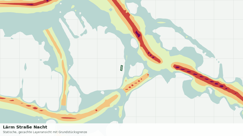 Statische Kartenansicht: Lärm Straße Nacht