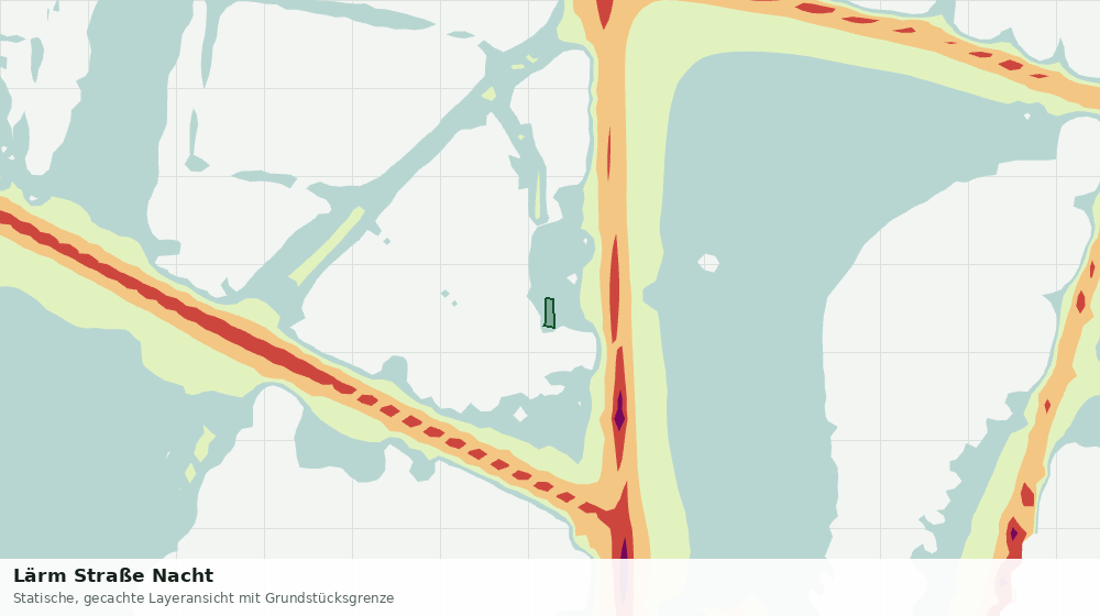 Statische Kartenansicht: Lärm Straße Nacht