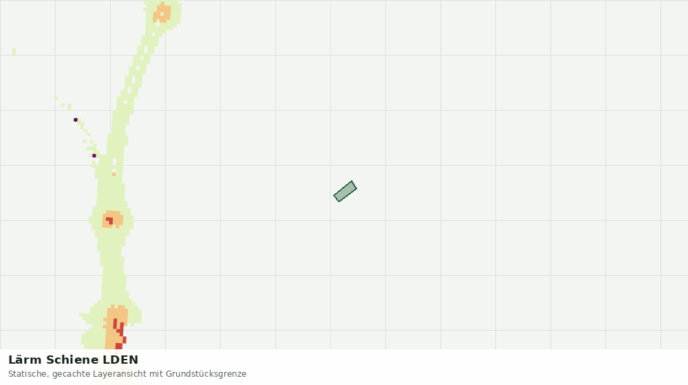 Statische Kartenansicht: Lärm Schiene LDEN