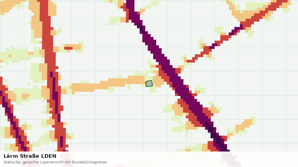 Statische Kartenansicht: Lärm Straße LDEN