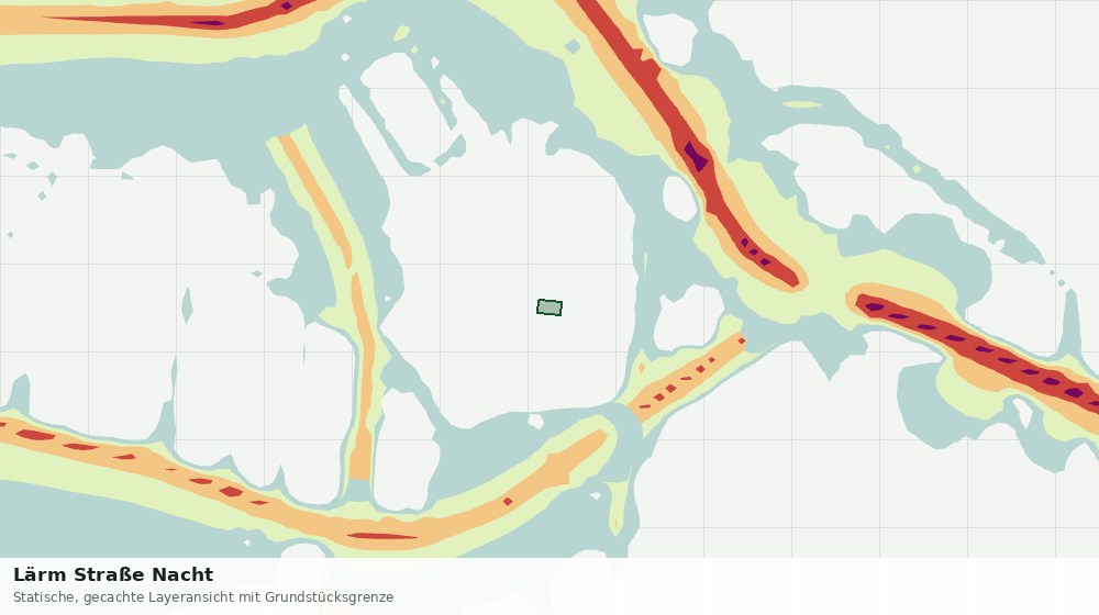 Statische Kartenansicht: Lärm Straße Nacht