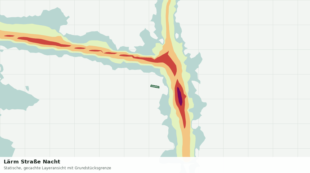 Statische Kartenansicht: Lärm Straße Nacht