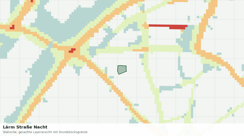 Statische Kartenansicht: Lärm Straße Nacht