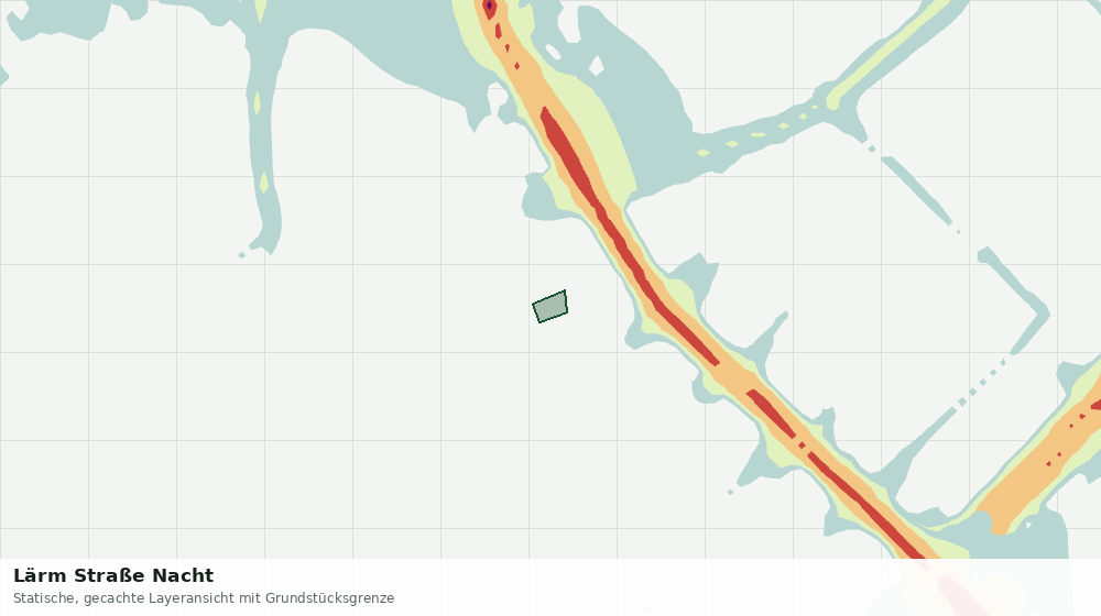 Statische Kartenansicht: Lärm Straße Nacht