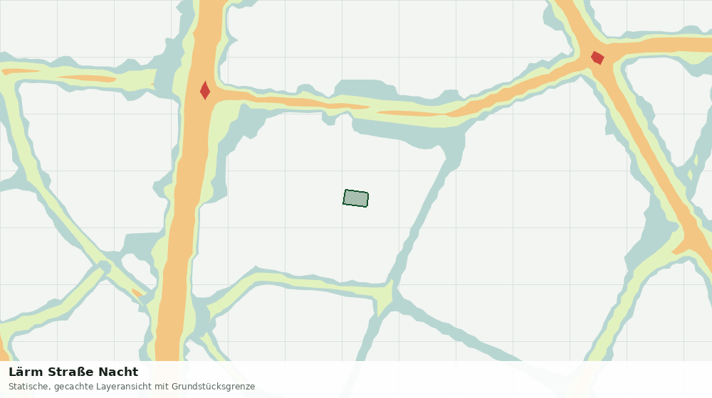 Statische Kartenansicht: Lärm Straße Nacht