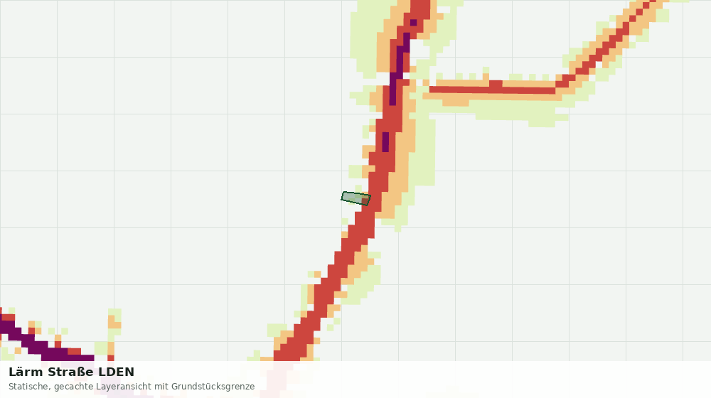 Statische Kartenansicht: Lärm Straße LDEN
