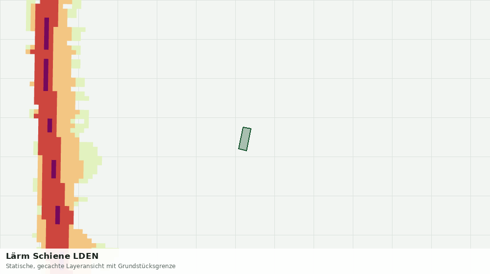 Statische Kartenansicht: Lärm Schiene LDEN