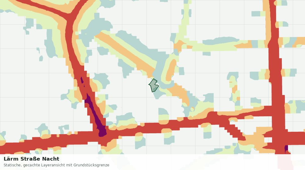 Statische Kartenansicht: Lärm Straße Nacht