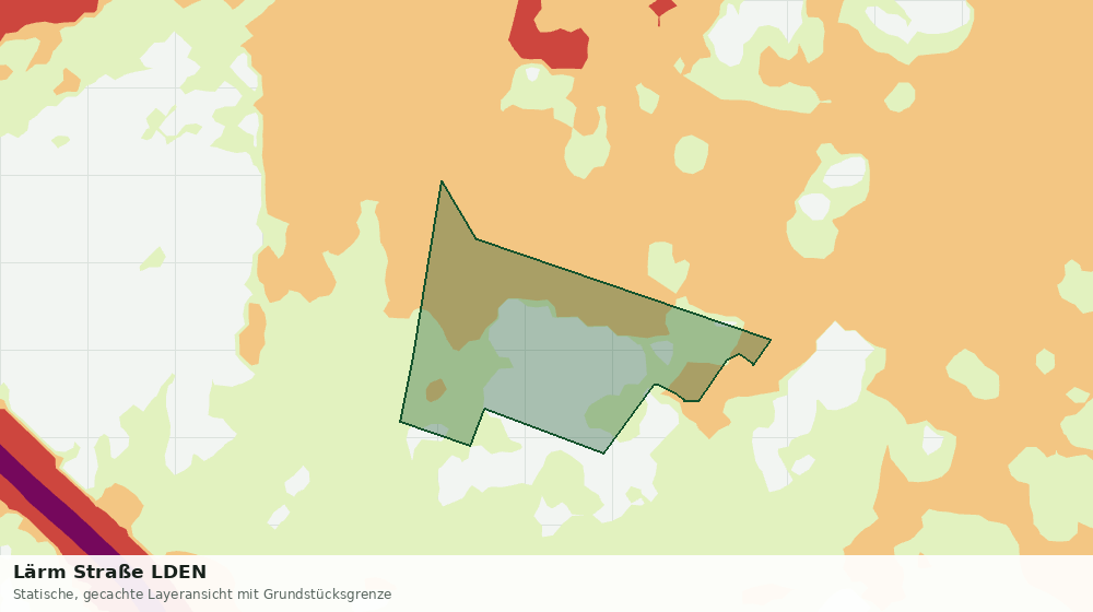Statische Kartenansicht: Lärm Straße LDEN