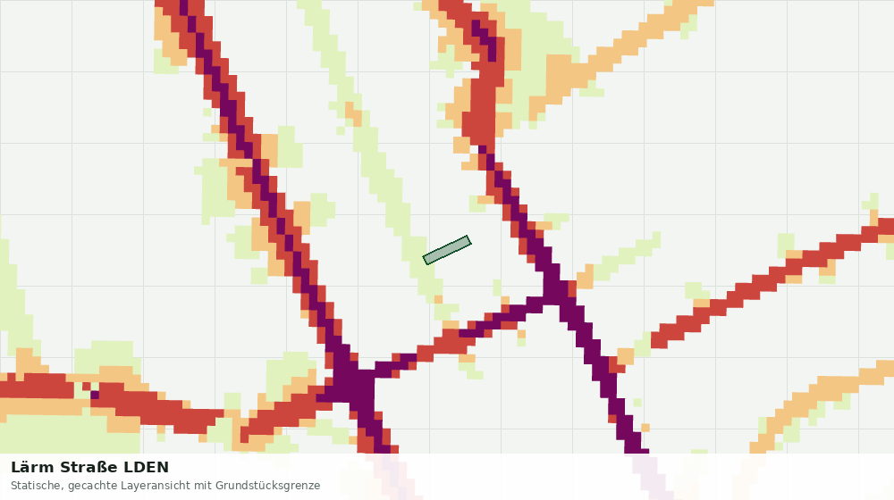 Statische Kartenansicht: Lärm Straße LDEN