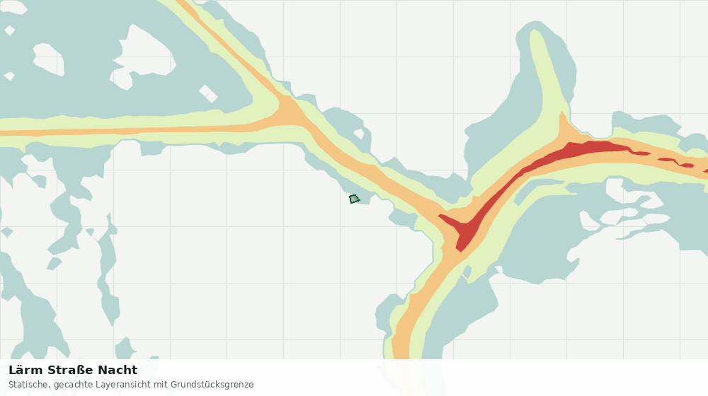 Statische Kartenansicht: Lärm Straße Nacht