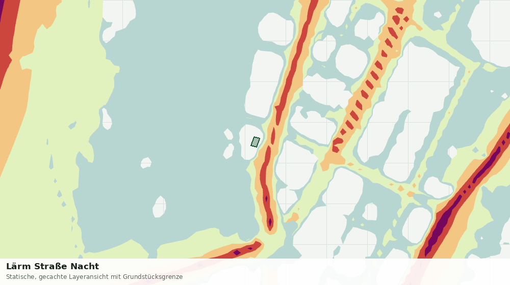 Statische Kartenansicht: Lärm Straße Nacht