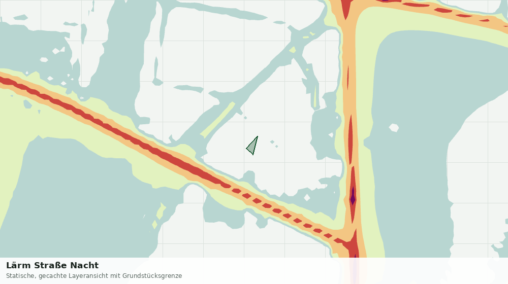 Statische Kartenansicht: Lärm Straße Nacht