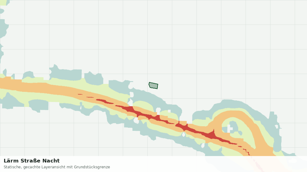 Statische Kartenansicht: Lärm Straße Nacht