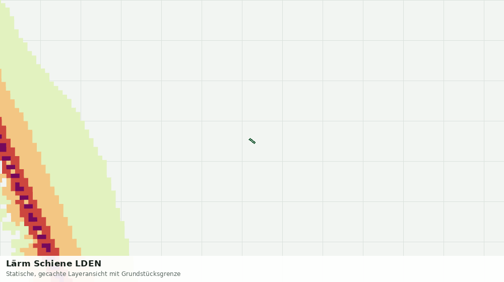 Statische Kartenansicht: Lärm Schiene LDEN