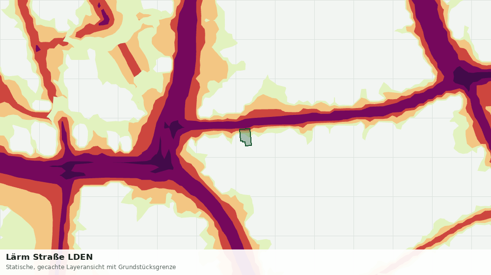Statische Kartenansicht: Lärm Straße LDEN