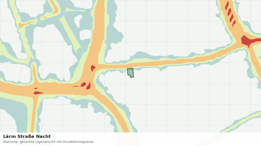 Statische Kartenansicht: Lärm Straße Nacht