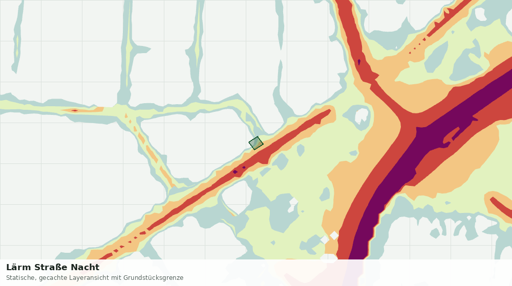 Statische Kartenansicht: Lärm Straße Nacht