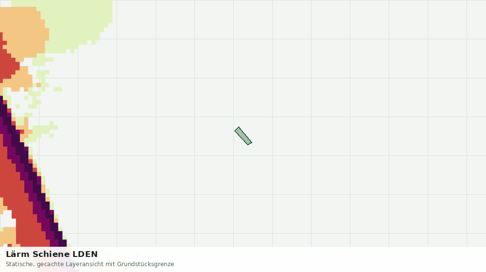 Statische Kartenansicht: Lärm Schiene LDEN
