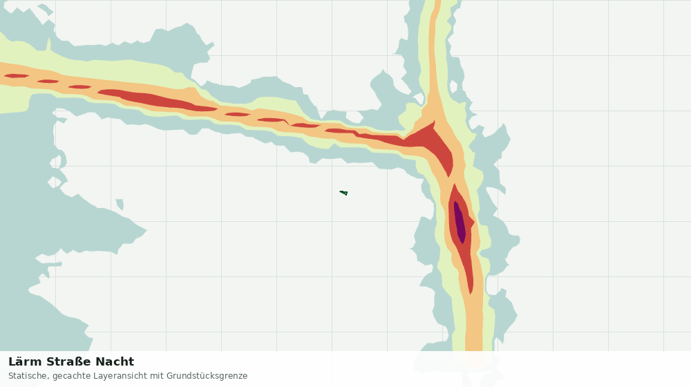 Statische Kartenansicht: Lärm Straße Nacht