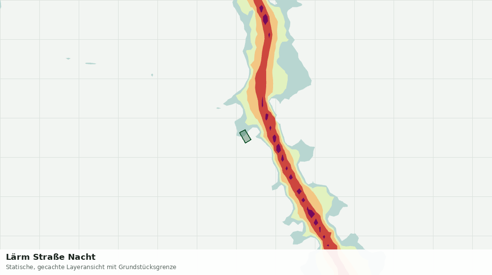 Statische Kartenansicht: Lärm Straße Nacht