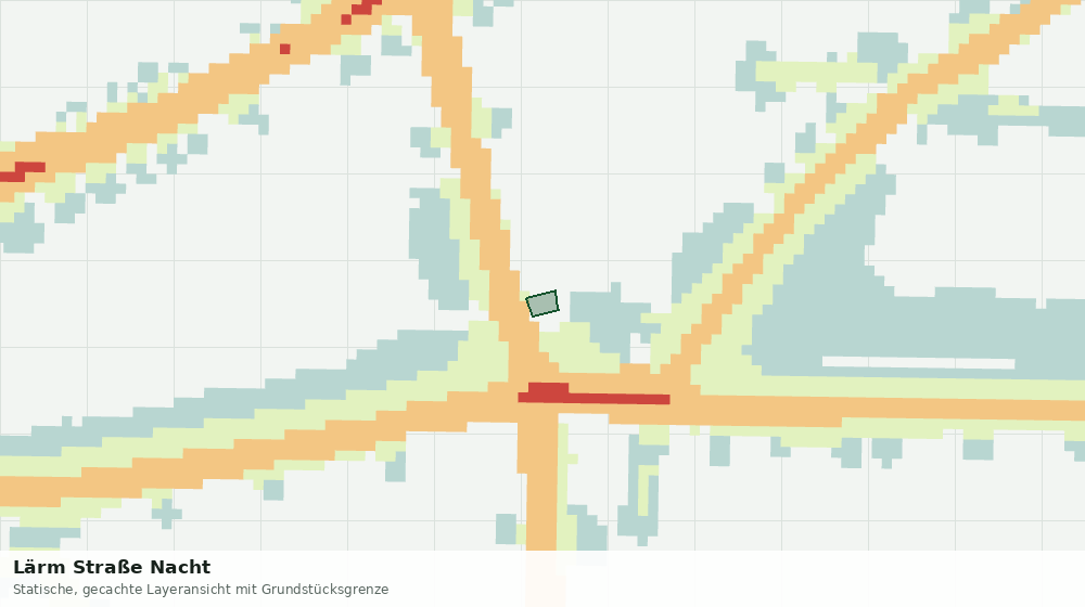 Statische Kartenansicht: Lärm Straße Nacht