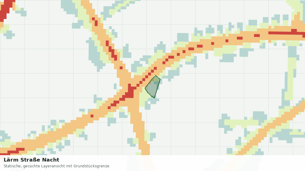 Statische Kartenansicht: Lärm Straße Nacht