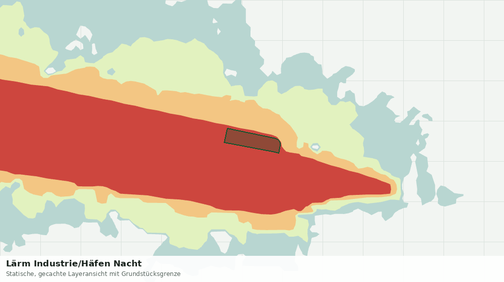 Statische Kartenansicht: Lärm Industrie/Häfen Nacht