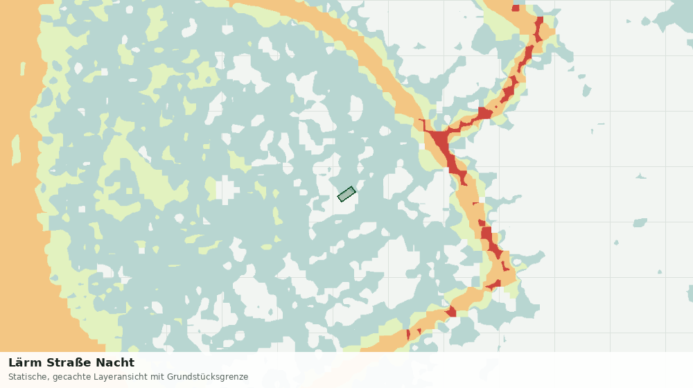 Statische Kartenansicht: Lärm Straße Nacht