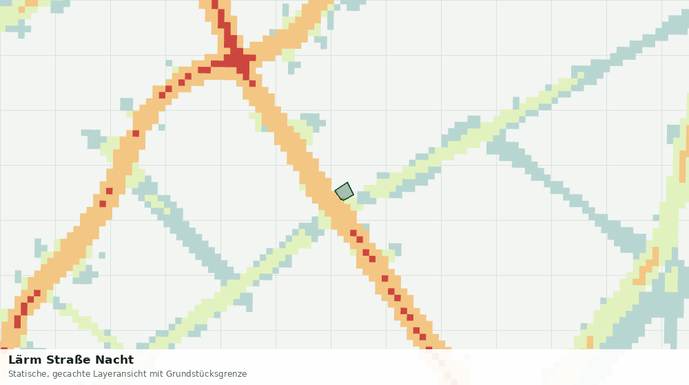 Statische Kartenansicht: Lärm Straße Nacht