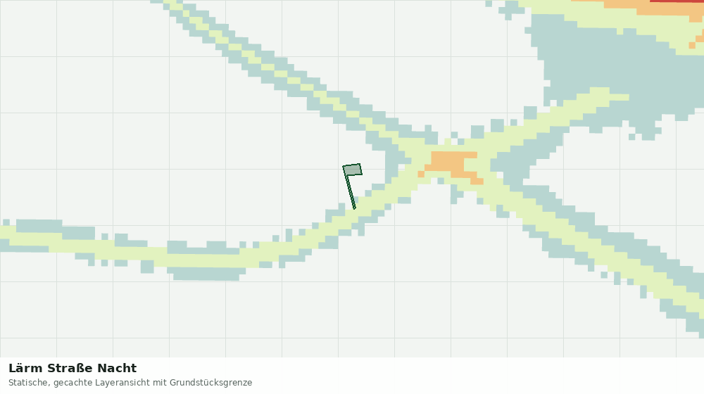 Statische Kartenansicht: Lärm Straße Nacht