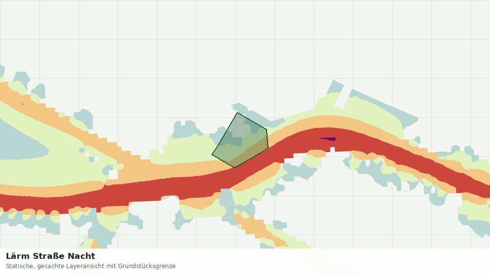 Statische Kartenansicht: Lärm Straße Nacht