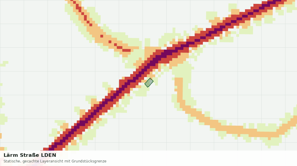 Statische Kartenansicht: Lärm Straße LDEN