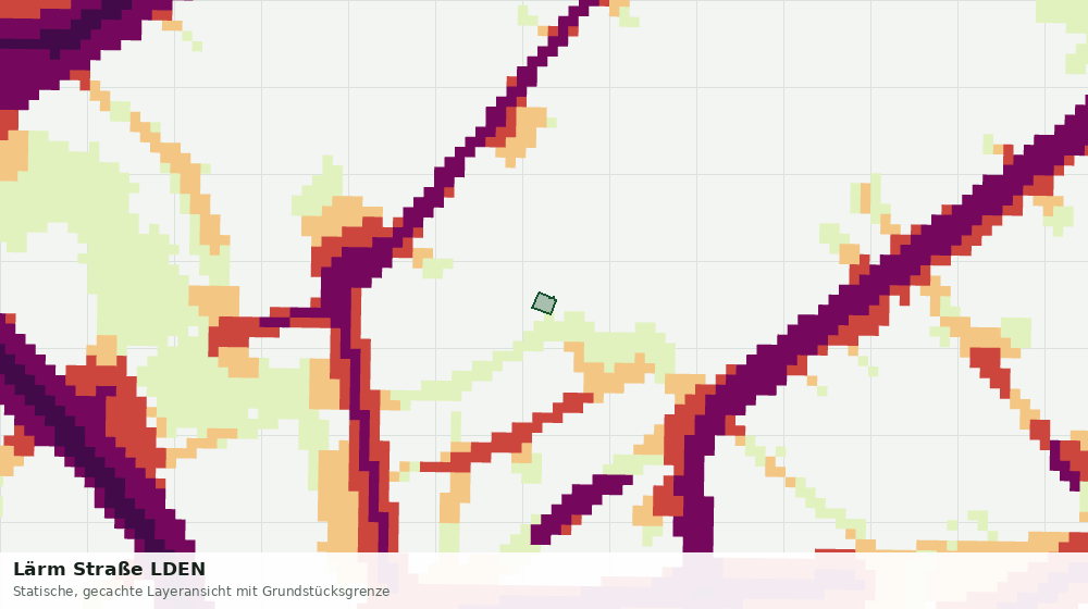 Statische Kartenansicht: Lärm Straße LDEN