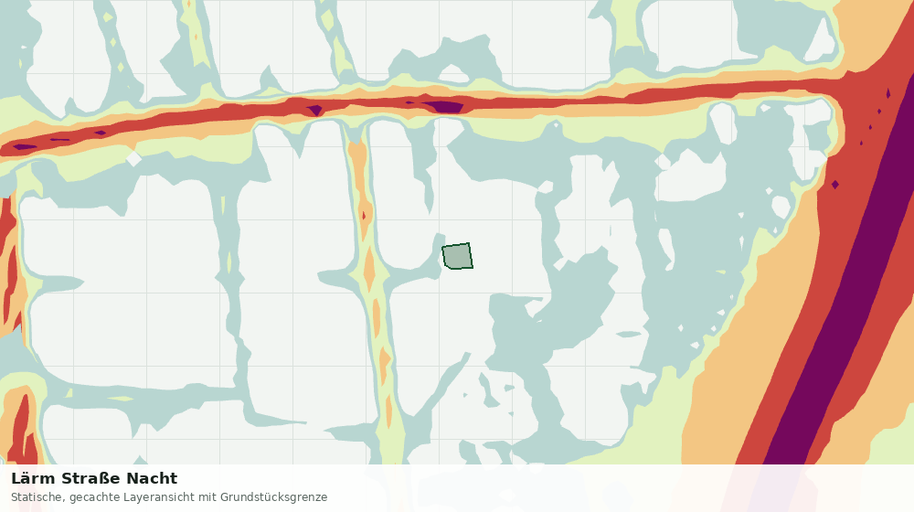 Statische Kartenansicht: Lärm Straße Nacht