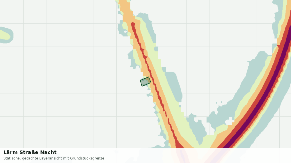 Statische Kartenansicht: Lärm Straße Nacht