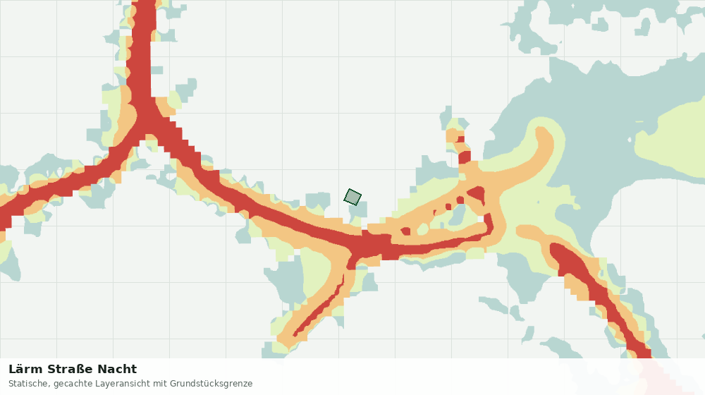 Statische Kartenansicht: Lärm Straße Nacht