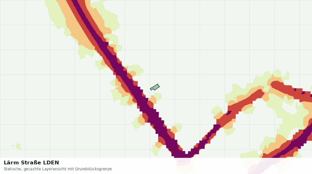 Statische Kartenansicht: Lärm Straße LDEN