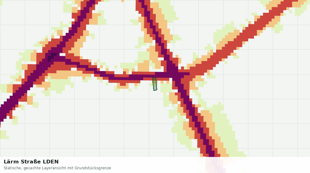 Statische Kartenansicht: Lärm Straße LDEN