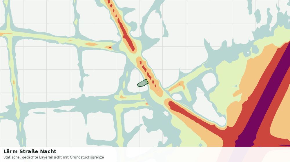 Statische Kartenansicht: Lärm Straße Nacht