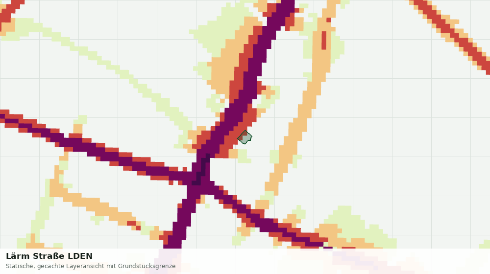 Statische Kartenansicht: Lärm Straße LDEN