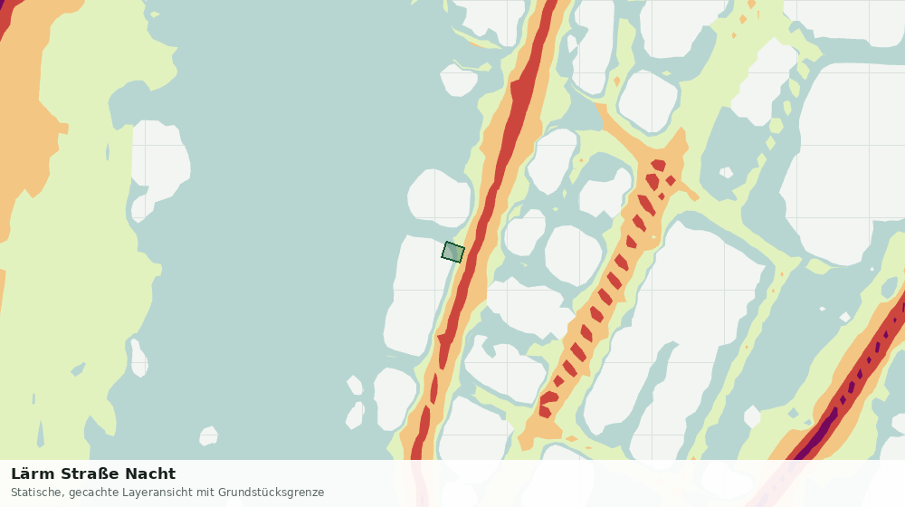 Statische Kartenansicht: Lärm Straße Nacht