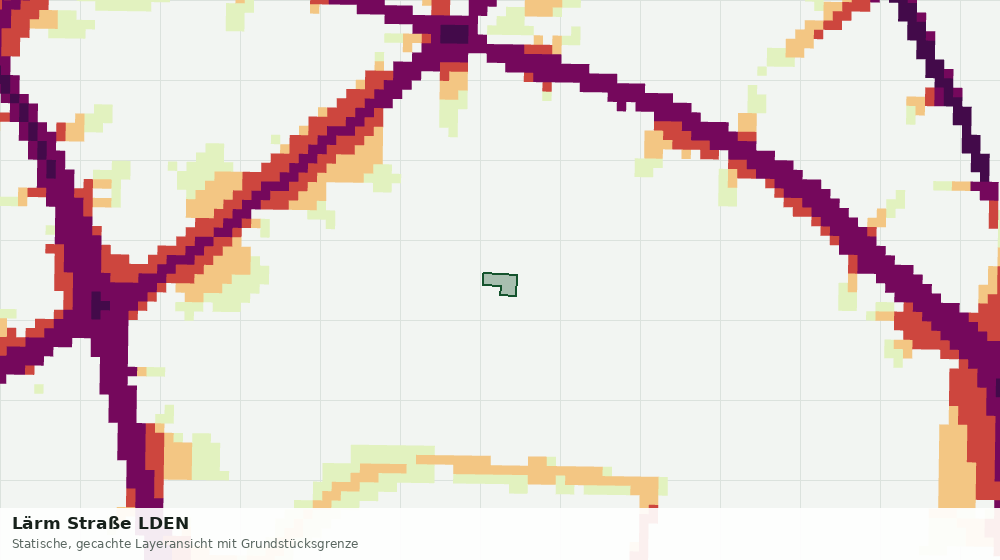 Statische Kartenansicht: Lärm Straße LDEN