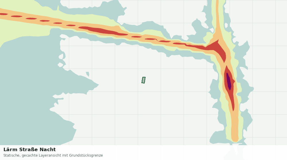 Statische Kartenansicht: Lärm Straße Nacht